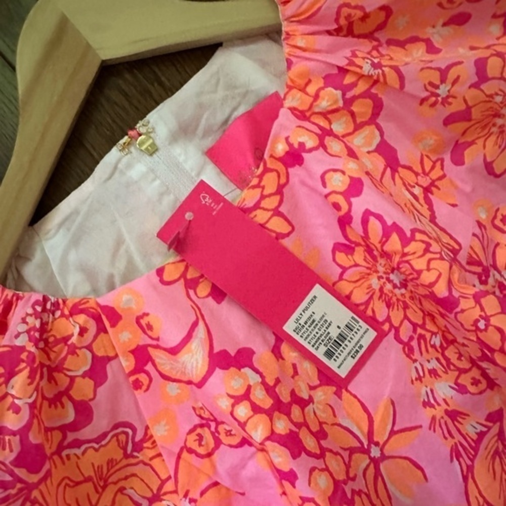 NWT lilly pulitzer knoxlie elbow sleeve mandevilla baby days bloom dress size 6 - Picture 8 of 10